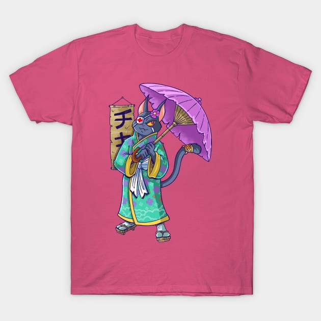 Gueisha cat T-Shirt by mauchofett